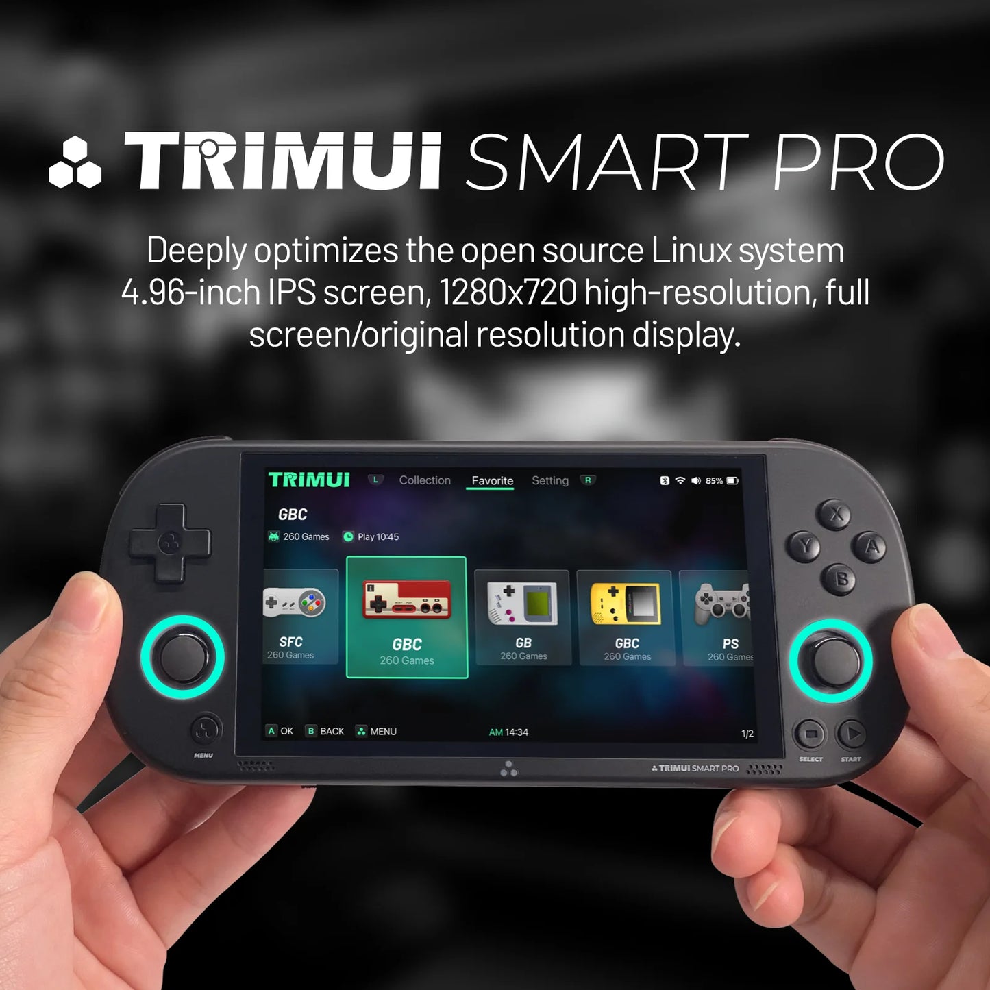 TRIMUI SMART PRO console Joystick RGB Lighting